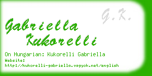 gabriella kukorelli business card